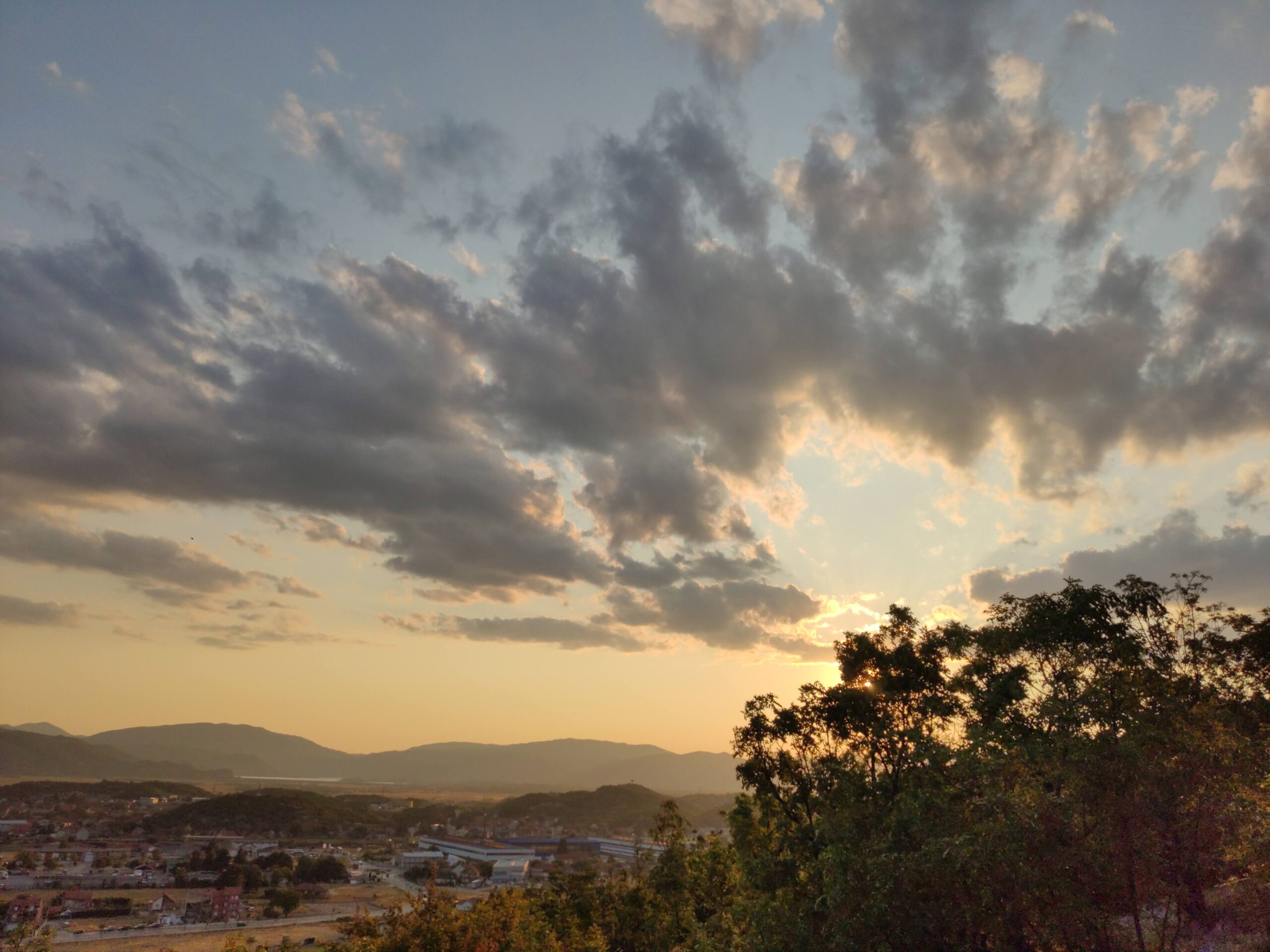 Nikšić landscape, view from the Trebjesa forest at the Kličevo neighborhood